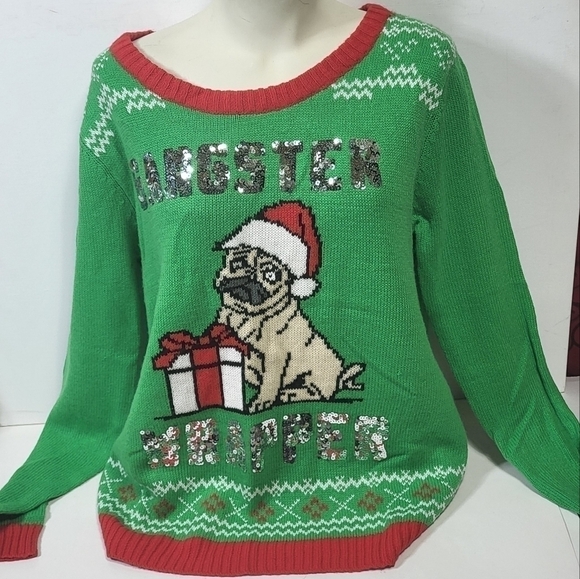 Gangsta Rapper Christmas Sweater - Picture 5 of 6
